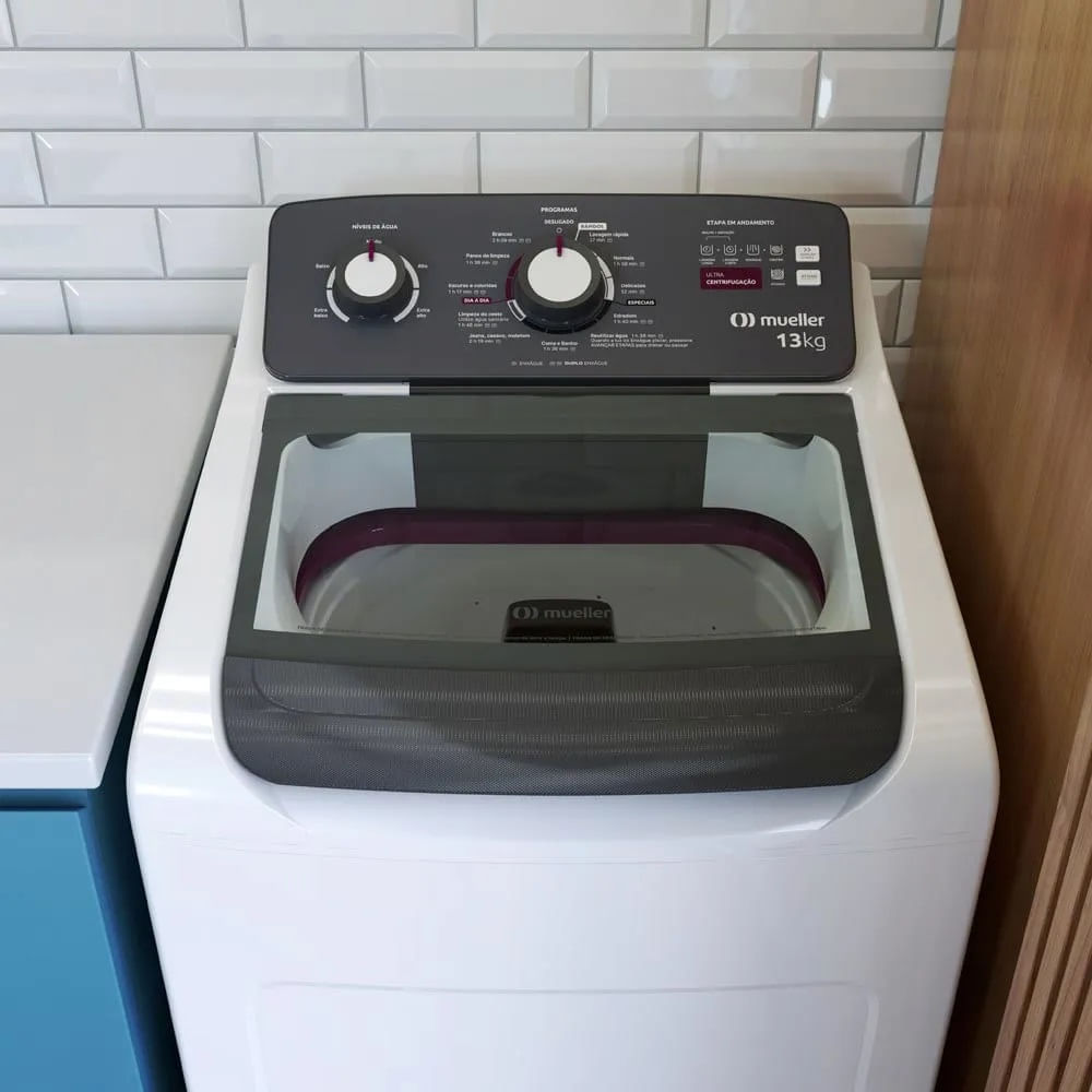 Lavadora de Roupas Automática Mueller 13Kg Ultracentrifugação e Ciclo Rápido Branca MLA13 – 220 Volts - Imagem 15